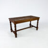 Antique Small Oak and Cane Bench/Stool, 1930s