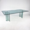 XXL Curved Glass Dining Table by Fiam Italia, 1990s