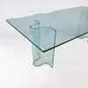 XXL Curved Glass Dining Table by Fiam Italia, 1990s