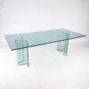 XXL Curved Glass Dining Table by Fiam Italia, 1990s