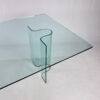 XXL Curved Glass Dining Table by Fiam Italia, 1990s