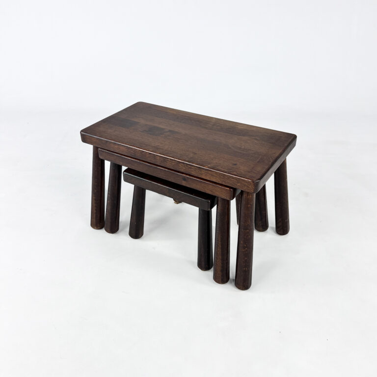 Modernist Oak Nesting Tables, 1960s