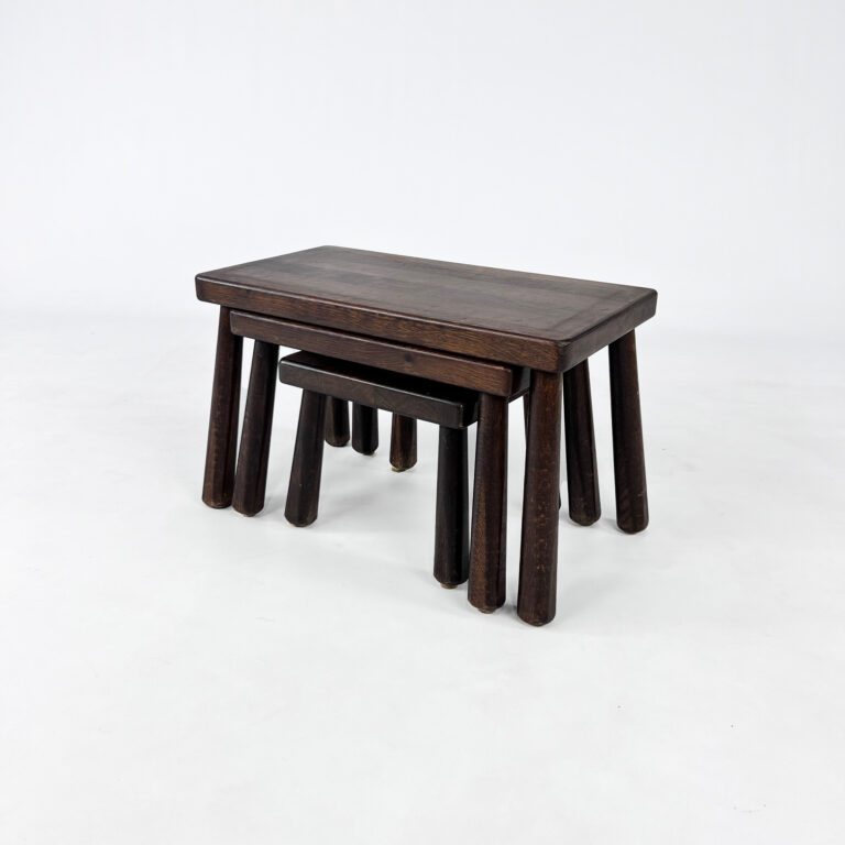 Modernist Oak Nesting Tables, 1960s