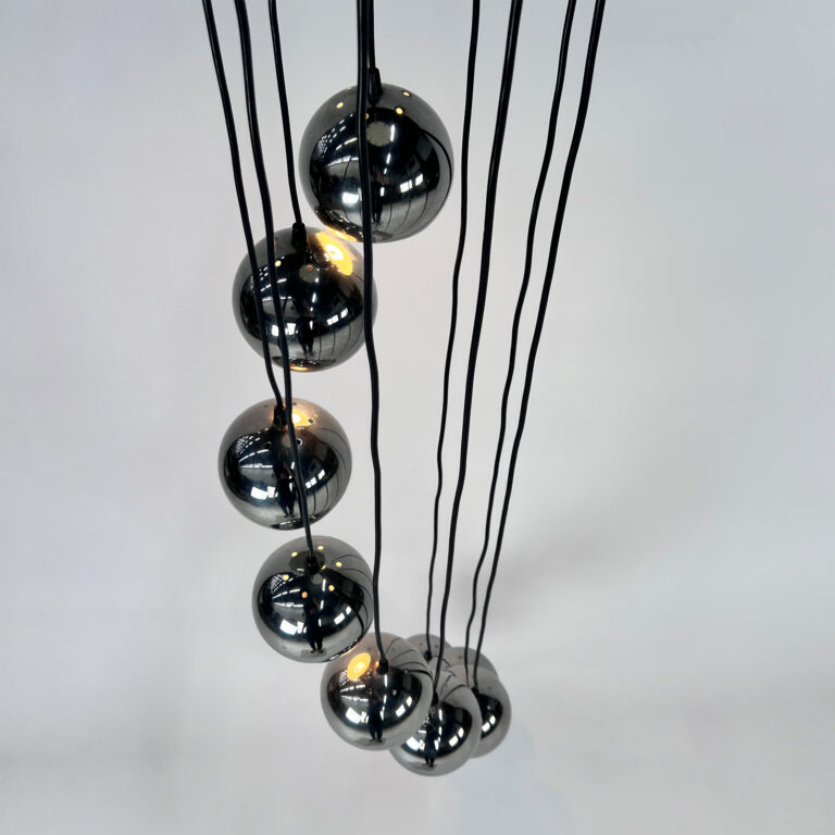 Mid Century Chrome Cascade Chandelier, 1960s