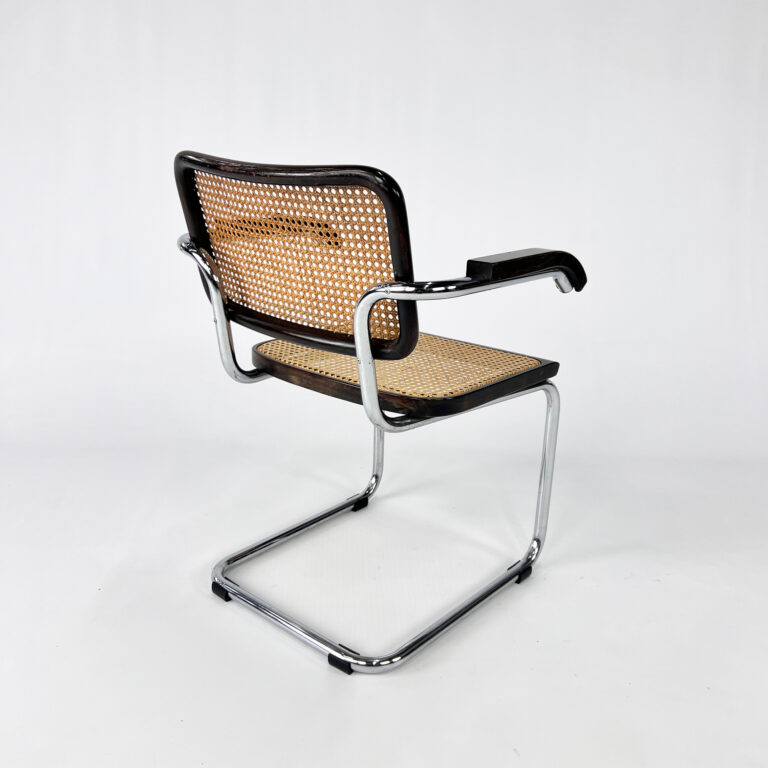 Tubular Frame and Cane Cantilever Dining Chair, Italy, 1970s