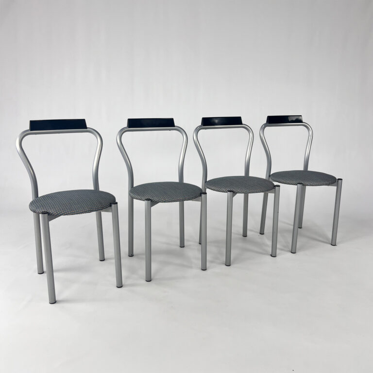 Set of 4 Postmodern Dining Chairs by Calligaris Italy, 1980s