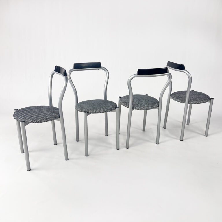 Set of 4 Postmodern Dining Chairs by Calligaris Italy, 1980s