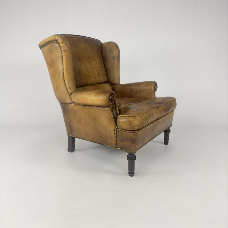 Vintage Sheep Leather Armchair, 1970s