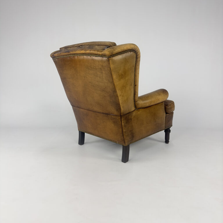 Vintage Sheep Leather Armchair, 1970s