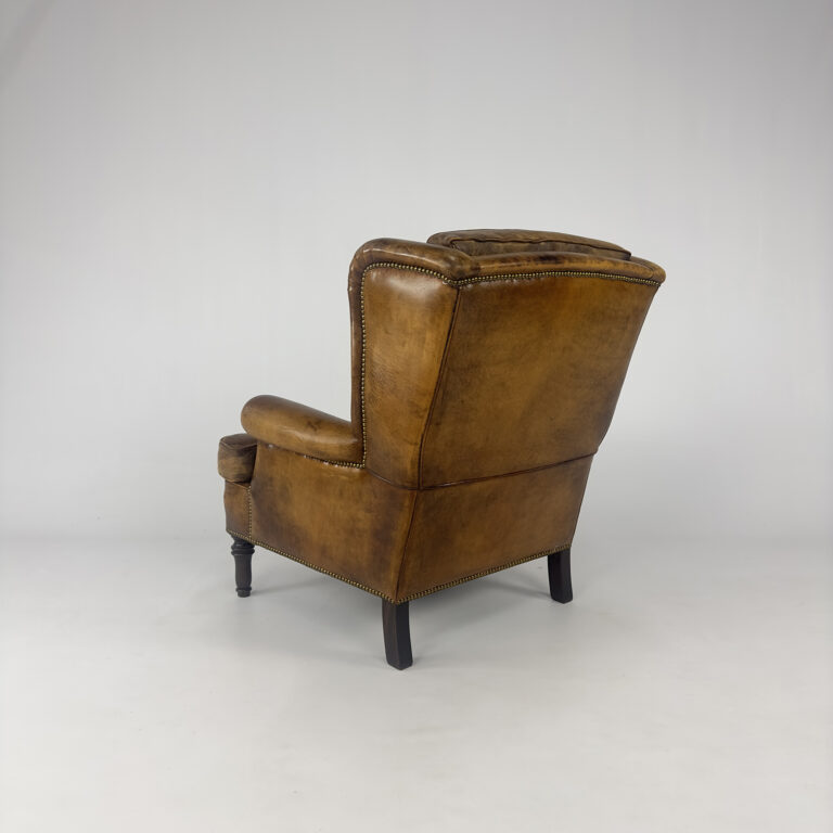 Vintage Sheep Leather Armchair, 1970s