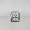 Max Sauze Isocele Black and Clear Glass Nesting Tables, 1970s