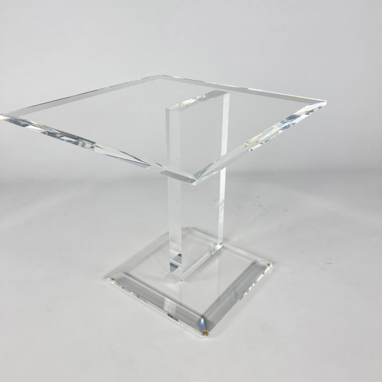 Vintage Heavy Lucite Sidetable, 1970s