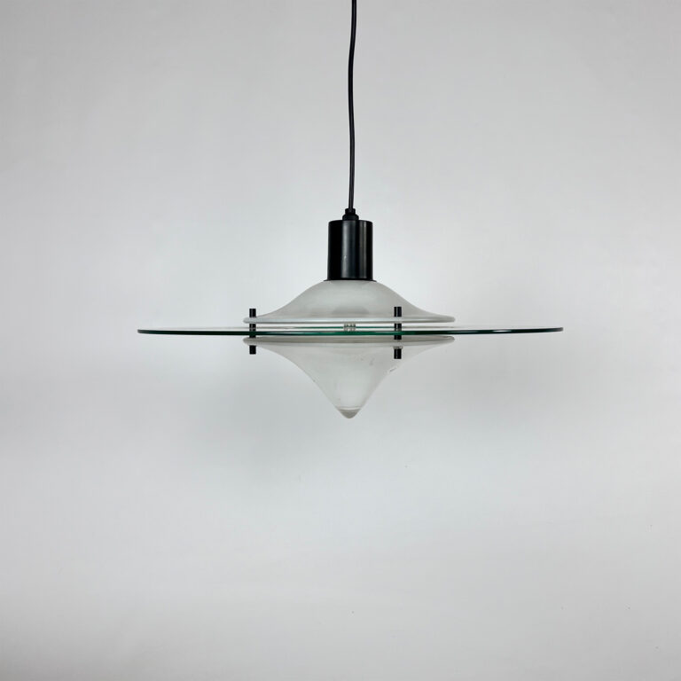 Postmodern Glass Italian Pendant, 1980s