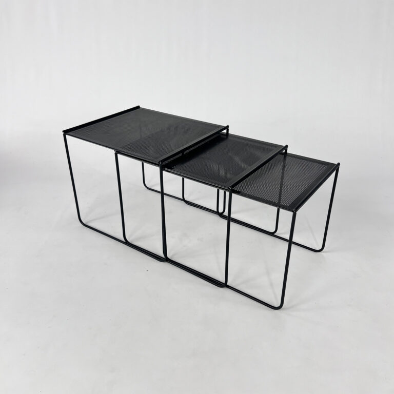 Postmodern Perforated Nesting Tables, 1980s