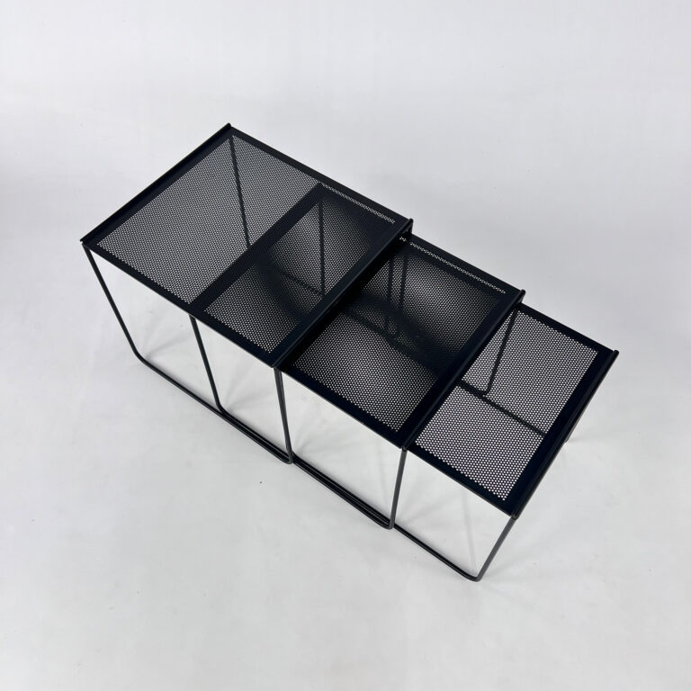 Postmodern Perforated Nesting Tables, 1980s