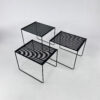 Postmodern Perforated Nesting Tables, 1980s