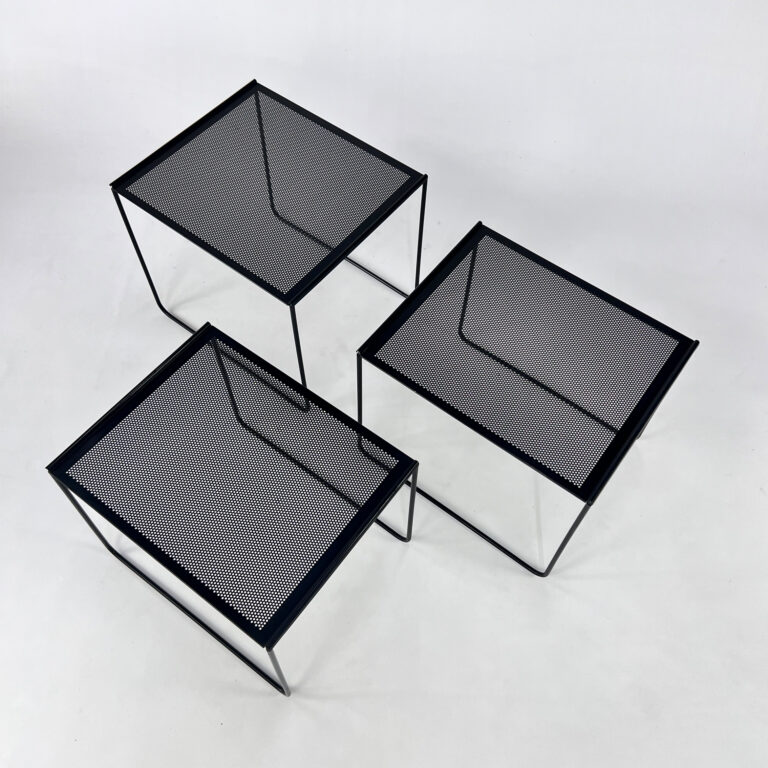 Postmodern Perforated Nesting Tables, 1980s