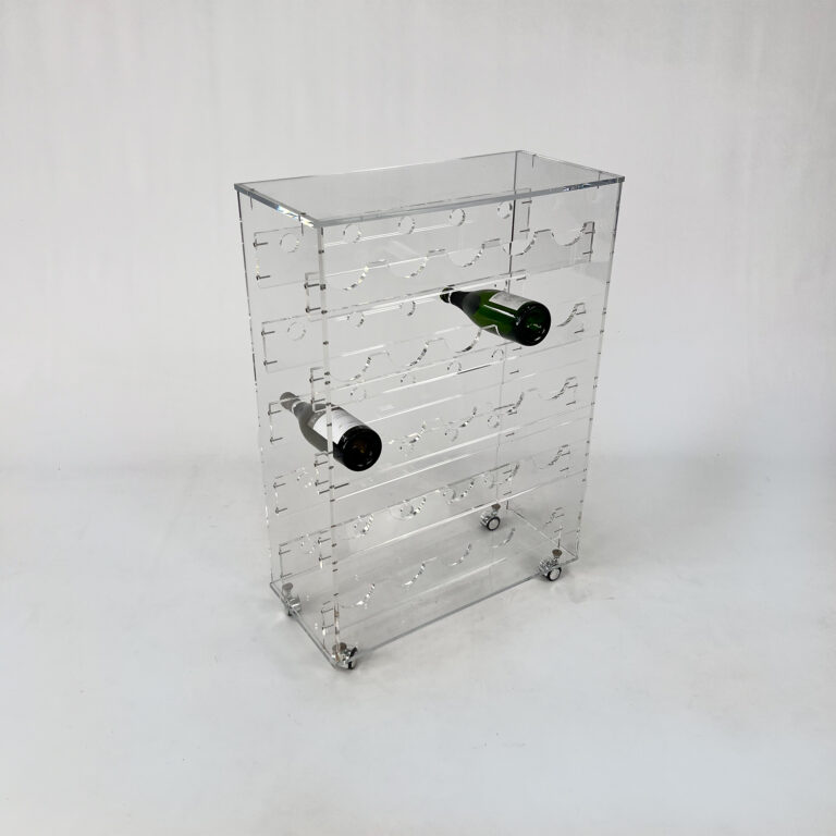 Postmodern Lucite Winerack, 1980s