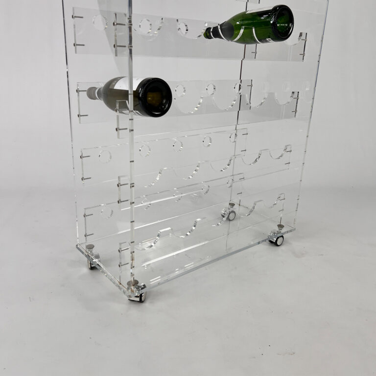 Postmodern Lucite Winerack, 1980s