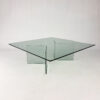 Postmodern Coffee Table of Glass, 1980s