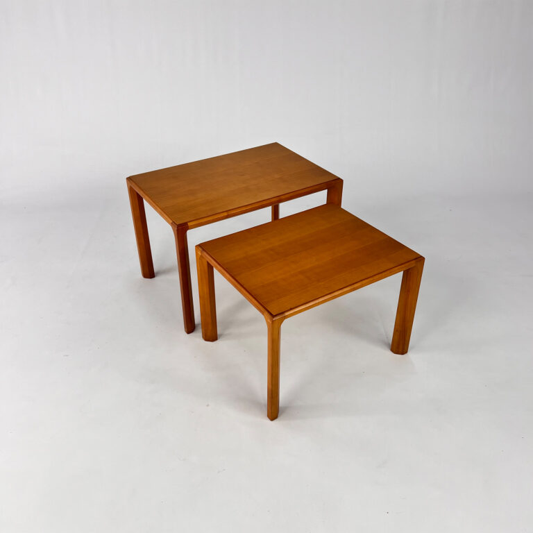 Anthroposophic Sidetables made of Cherry Wood, 1970s