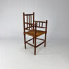 Dutch Antique Oak and Rush Chair, 1930s