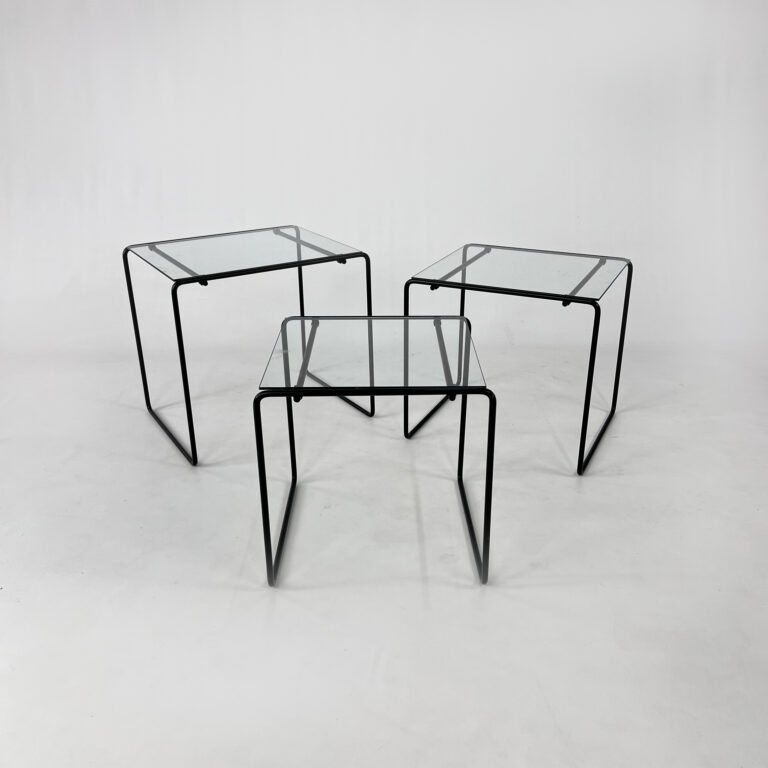 Set of 3 Postmodern Nesting Tables, 1980s