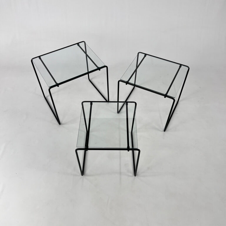 Set of 3 Postmodern Nesting Tables, 1980s