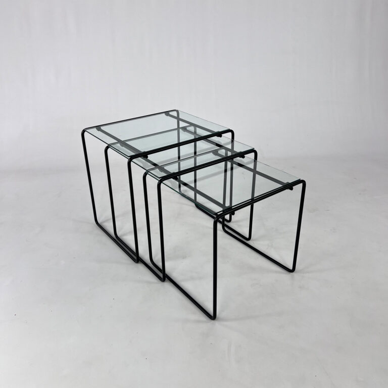 Set of 3 Postmodern Nesting Tables, 1980s