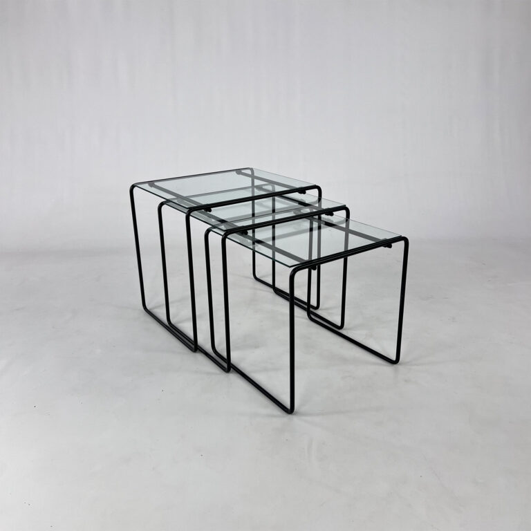 Set of 3 Postmodern Nesting Tables, 1980s