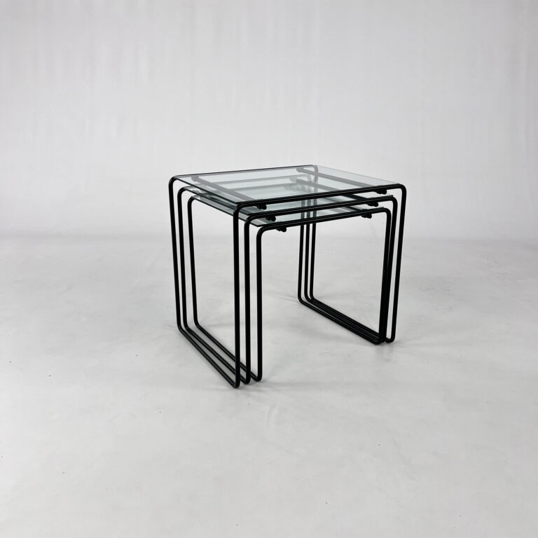 Set of 3 Postmodern Nesting Tables, 1980s