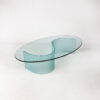 Italian Curved Glass Coffee Table, 1990s