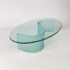 Italian Curved Glass Coffee Table, 1990s