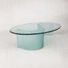 Italian Curved Glass Coffee Table, 1990s