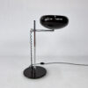 Mid Century Chrome and Brown Desk Lamp, 1960s