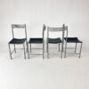 Set of 4 Postmodern Italian Dining Chairs, 1980s