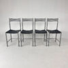 Set of 4 Postmodern Italian Dining Chairs, 1980s