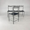 Set of 4 Postmodern Italian Dining Chairs, 1980s