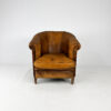 Vintage Sheep Leather Club Chair, 1970s