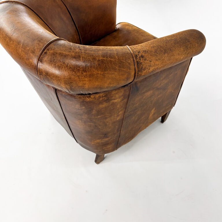 Vintage Sheep Leather Club Chair, 1970s