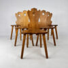 Set of 6 Mid Century Oak ‘Tirol’ Chairs, 1960s