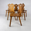 Set of 6 Mid Century Oak ‘Tirol’ Chairs, 1960s