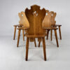 Set of 6 Mid Century Oak ‘Tirol’ Chairs, 1960s