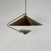 Mid Century Brass Italian Pendant, 1970s