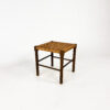 Solid Oak And Rope Stool, 1950s