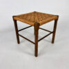 Solid Oak And Rope Stool, 1950s