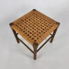 Solid Oak And Rope Stool, 1950s