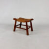 Modernist Oak and Rush Stool, 1950s