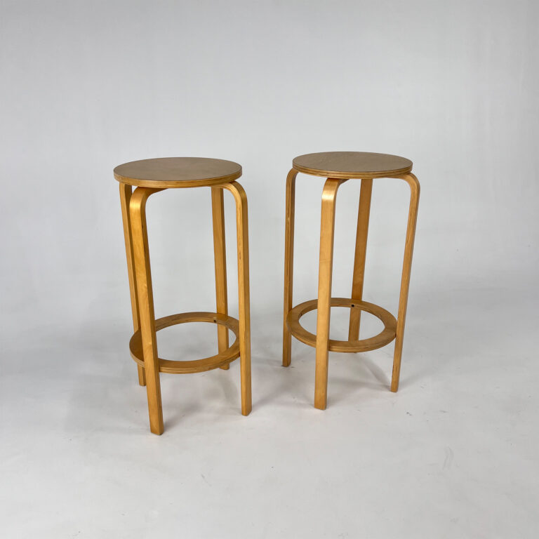 Set of 2 Vintage Artek Barstool by Alvar Aalto, 1980s