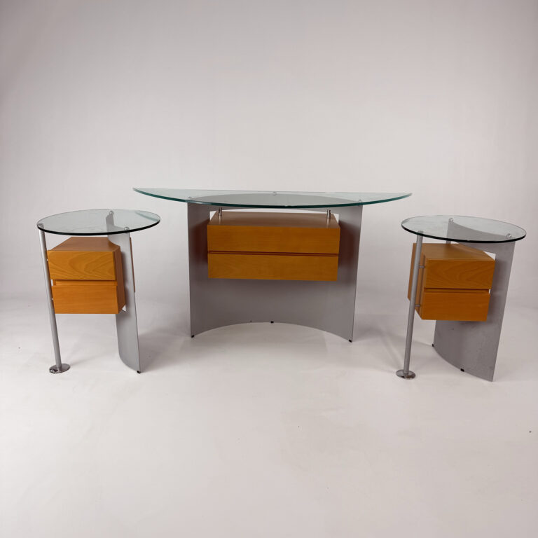 Set of 2 Postmodern Italian Side Tables, 1990s